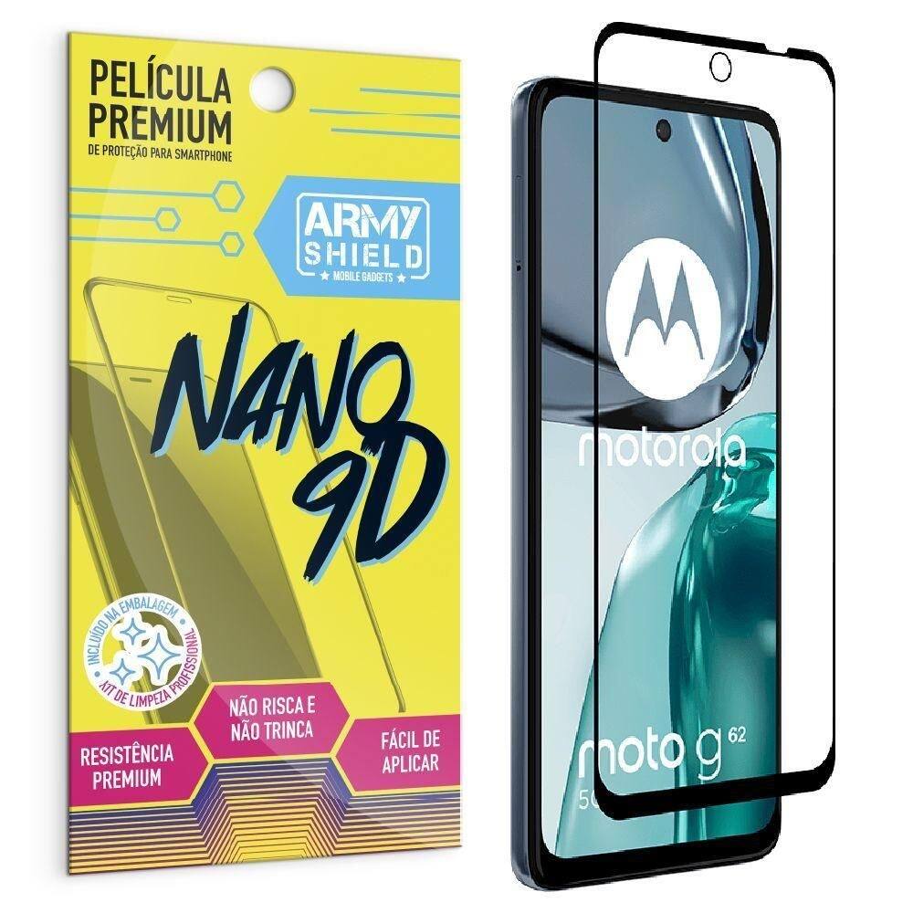 Película moto g62 nano 9d armyshield