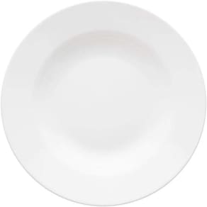 Prato Fundo Flamingo Branco 23,5cm Porcelana Oxford
