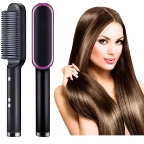 Escova Alisadora 3 Em 1 Seca E Alisa Cabelo