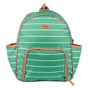 Mochila De Maternidade Hug Listrada Verde