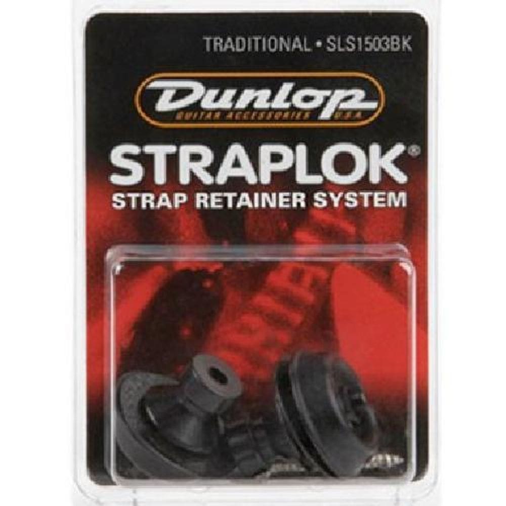 Strap lock dunlop tradicional preto sls1503bk