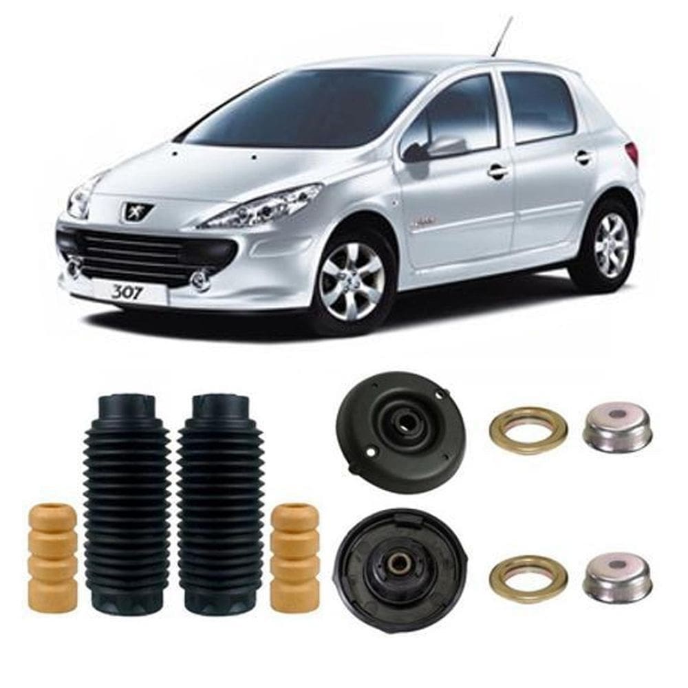 Par kit batente coxim dianteiro peugeot 307 2002 2003 2004