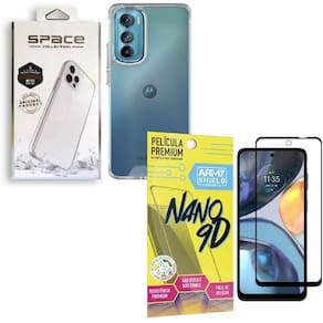 Capa space collection moto g22 + película nano 9d armyshield