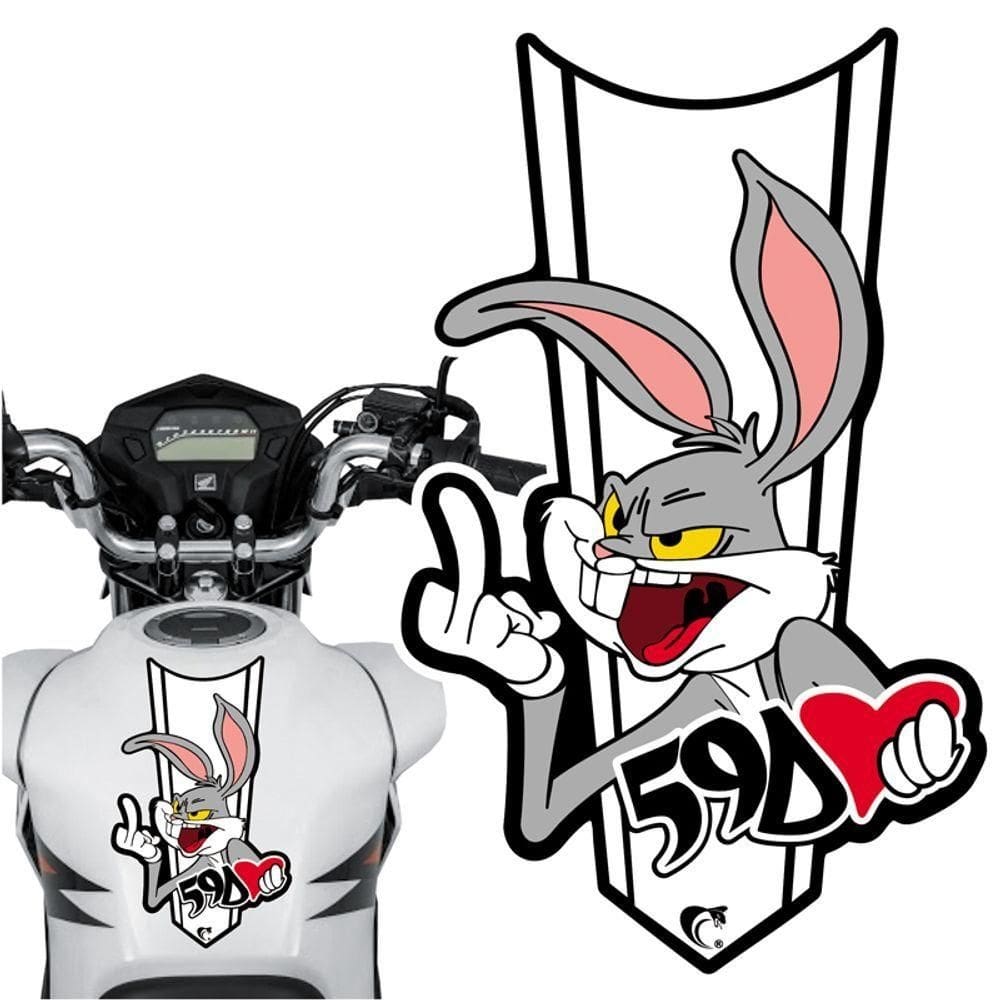 Adesivo Faixa Gravata Sem Resina Pernalonga Branco Cor Amarelo