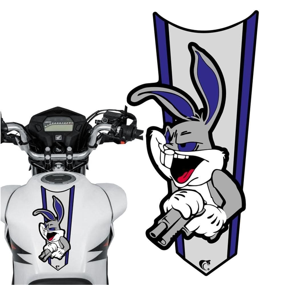 Adesivo Faixa Gravata Sem Resina Pernalonga Azul Cor Azul