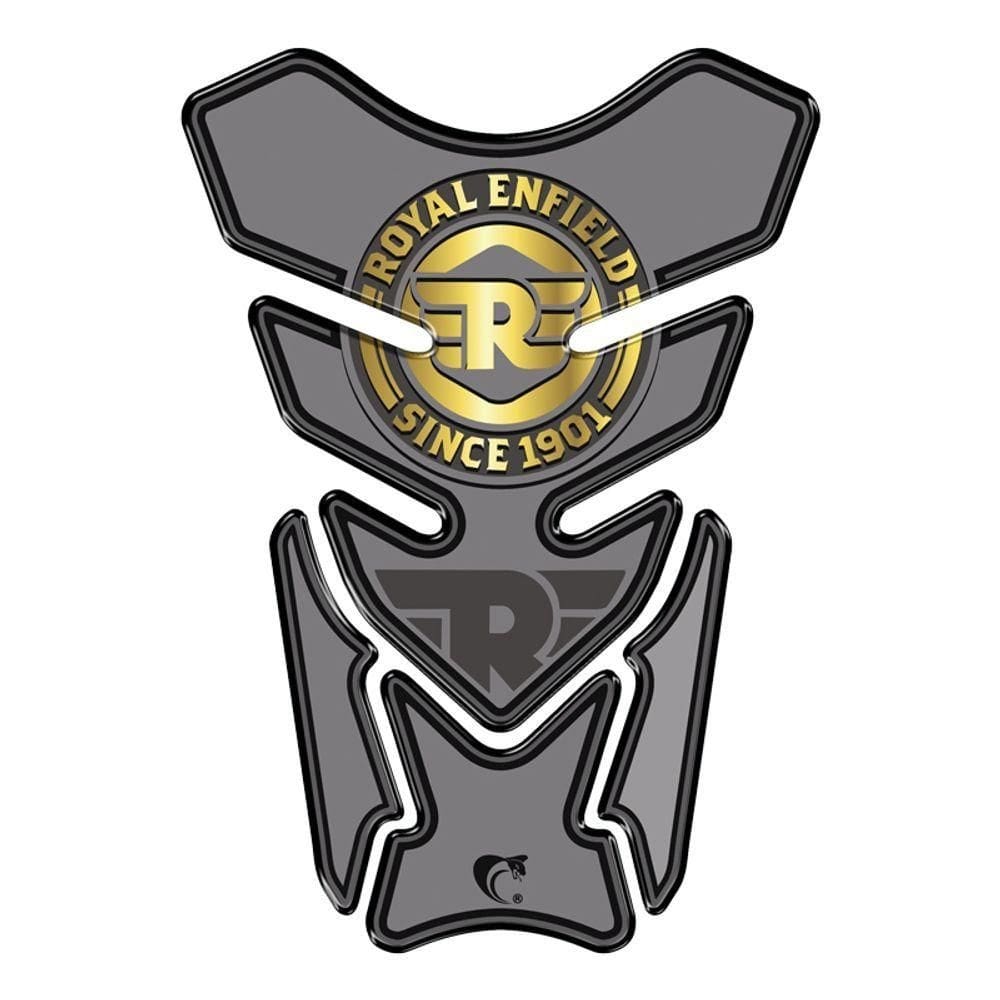 Protetor De Tanque Adesivo Moto Royal Enfield Dourado Cor Preto