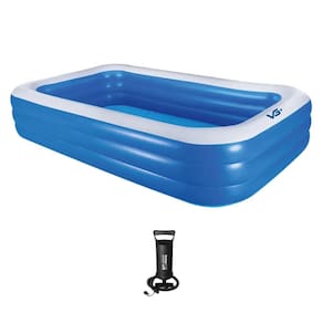 Piscina Inflável Retangular Azul 540 Litros Pvc com Bomba Vg+
