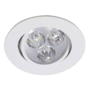 Kit 8 spot led embutir redondo direcionável 3w branco 6500k