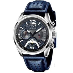 Relógio De Quartzo Esportivo Masculino Design Classico à Prova D\` água Azul