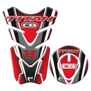 Protetor Tanque E Bocal Adesivo Moto Honda Titan Ano Até 2017 Vermelho Cor Vermelho