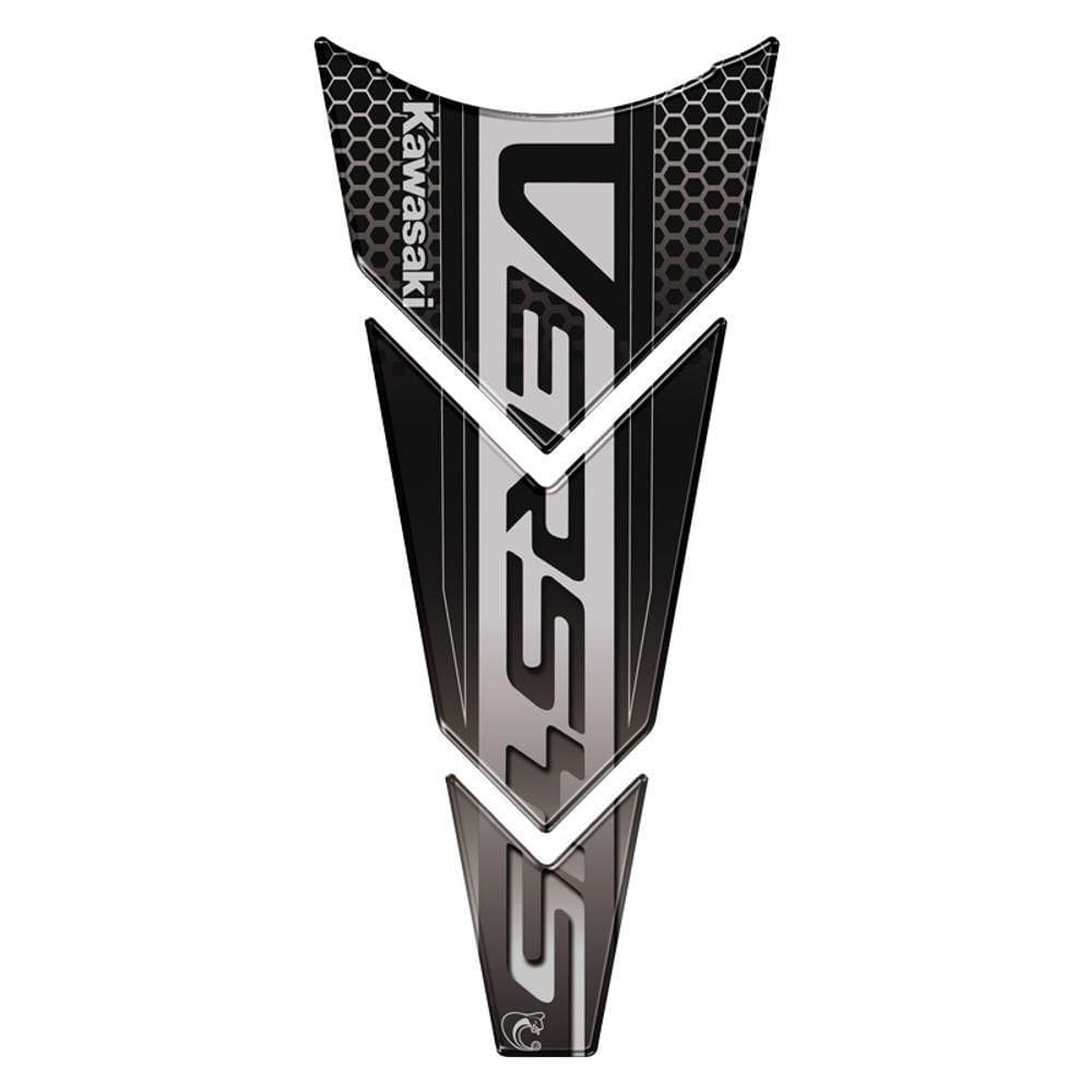 Adesivo Resinado Protetor De Tanque Moto Kawasaki Versys Preto Cor Preto