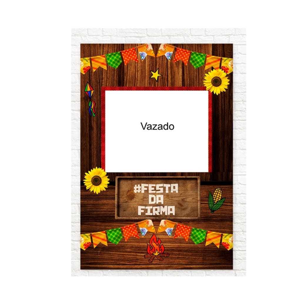 Painel Decorativo Vazado Festa junina festa da firma