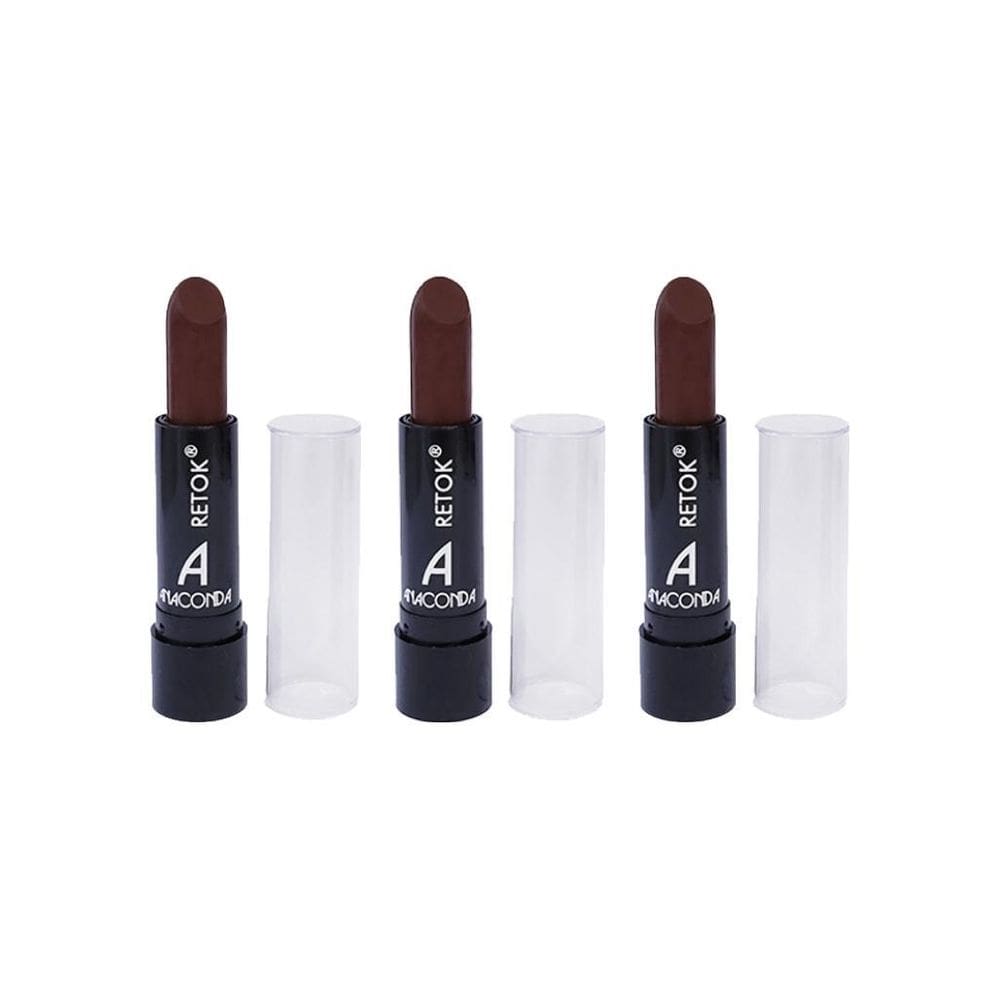 Retok para barba e bigode anaconda 3g-castanho-kit c/3un