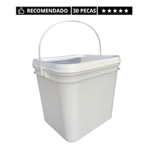 Balde retang 3.6l tampa lacre vazio p comprar-30 un