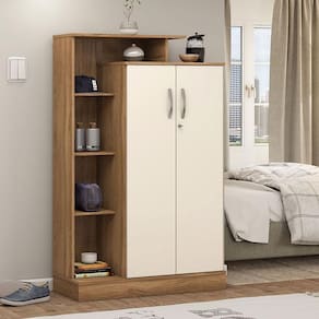 Armário Multiuso 2 Portas com Chave Ambiente Elite Amêndola Touch Off White – Demóbile
