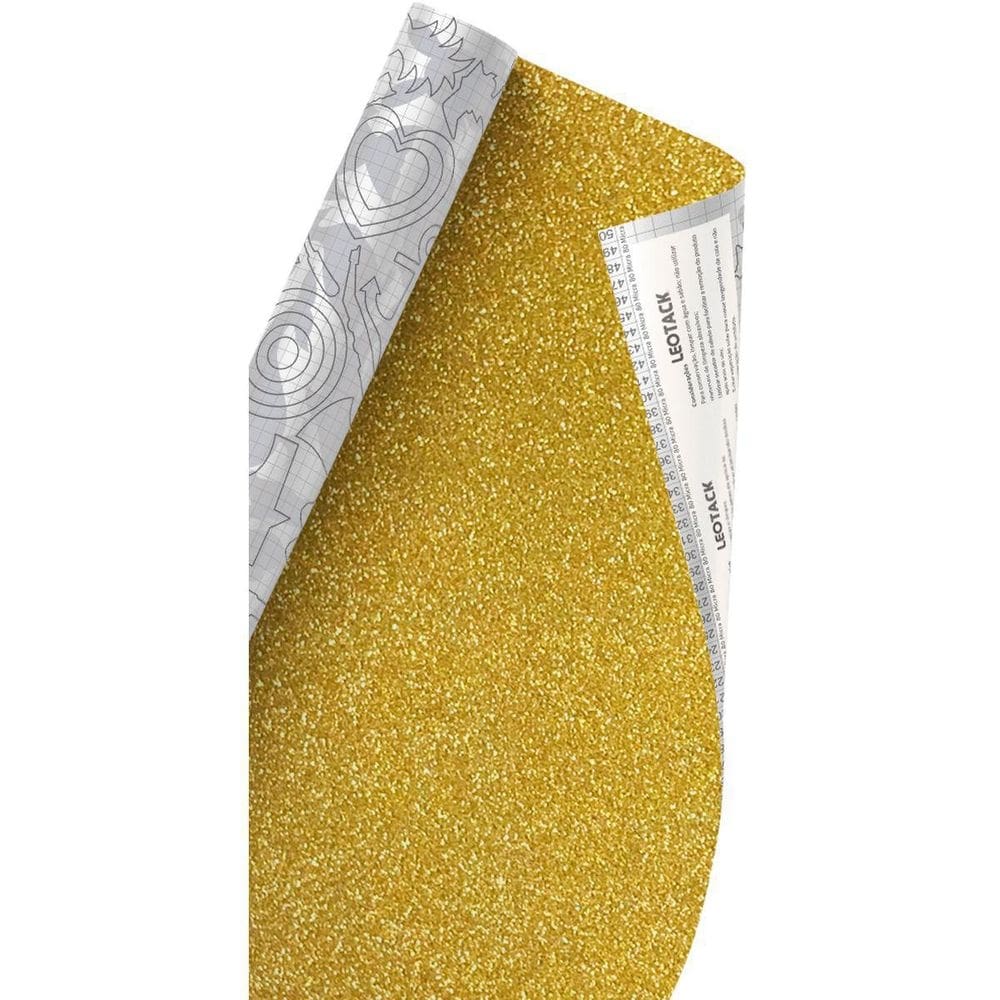 Plastico adesivo 45cmx10m brilho dourado