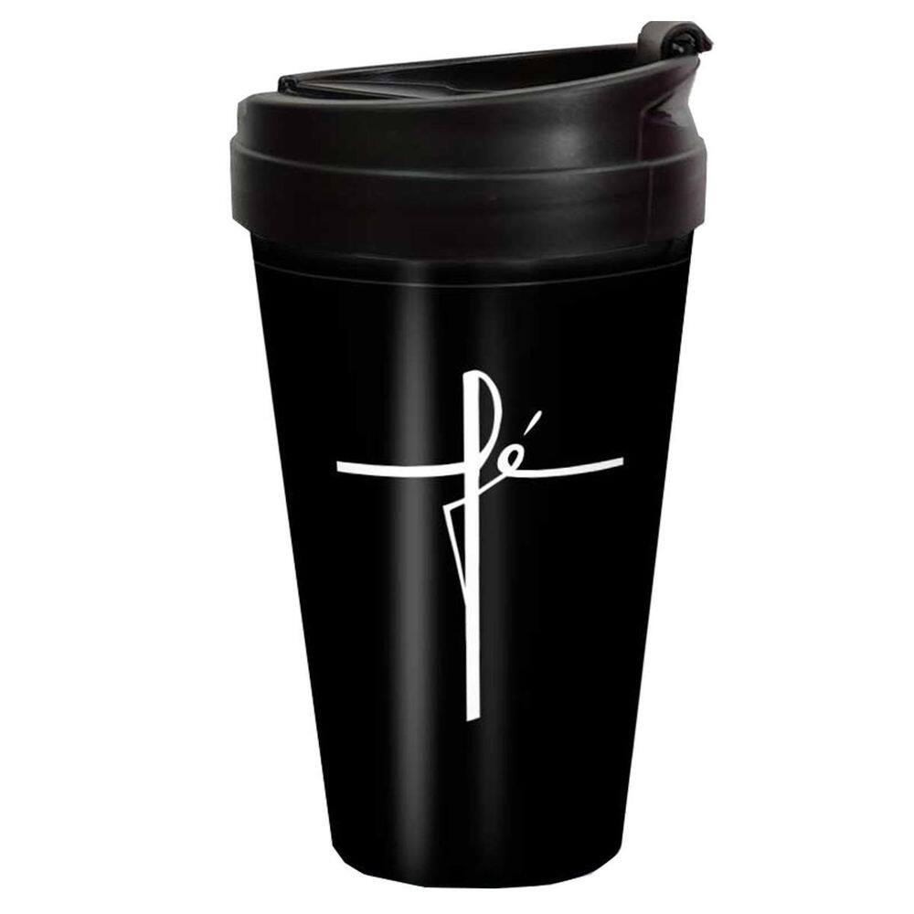 Copo de viagem fé igreja 450ml presente p amigo