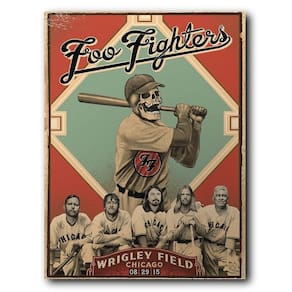 Placa mdf 30 cm x 20 cm - foo fighters bd01