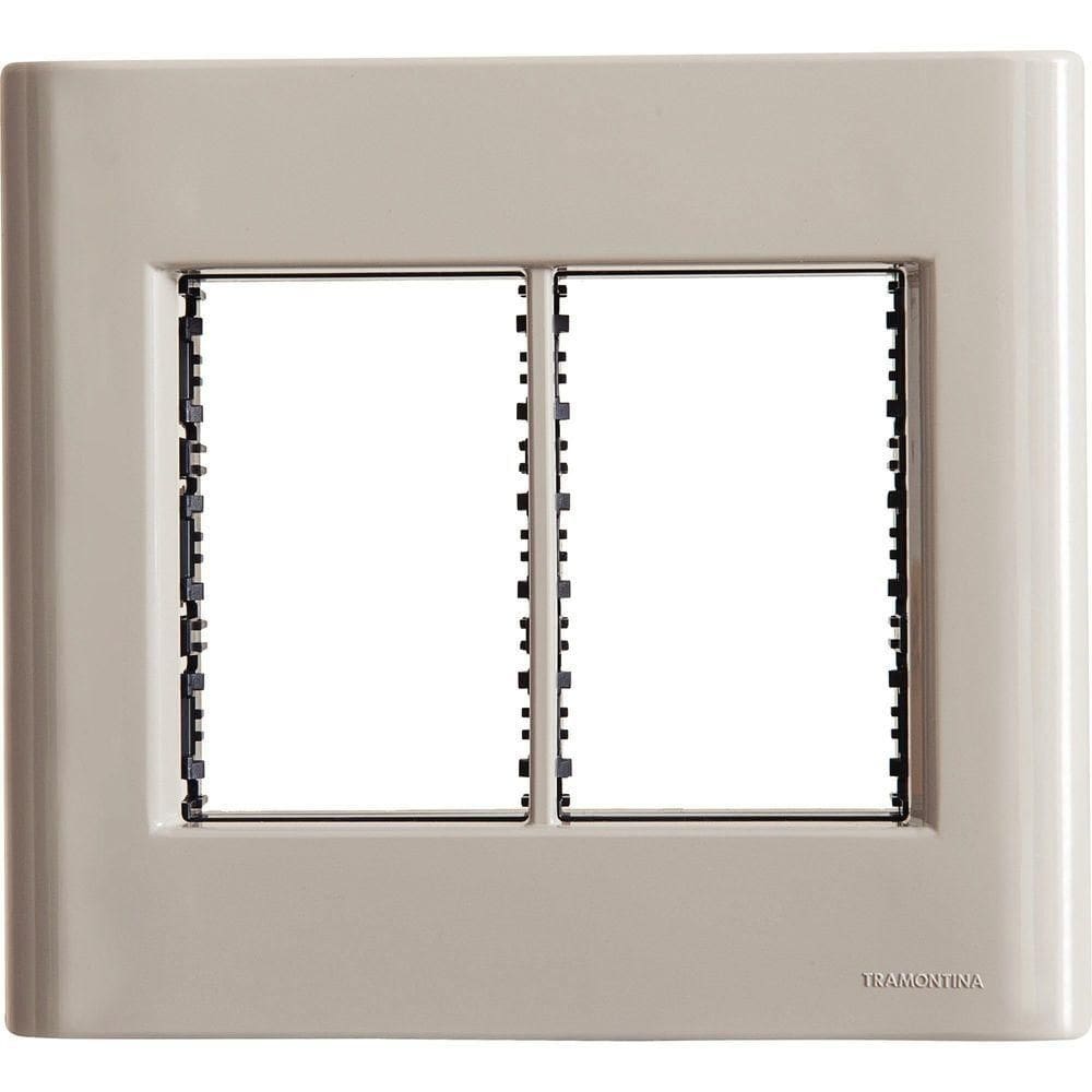 Placa 6 Postos 4x4 Tramontina Giz Fendi Soft Touch Com Suporte Tramontina