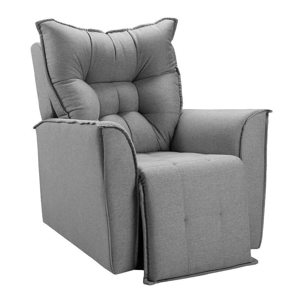 Poltrona Do Papai Reclinável King - Linho Grafite