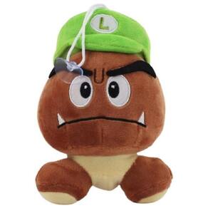 Goomba chapéu luigi pelúcia super mario bros 17 cm