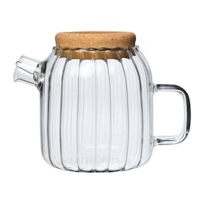 Chaleira de vidro borossilicato com bico coador hazel 650ml