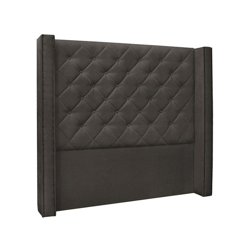 Cabeceira King 195 Cm Vicenza Suede Cinza