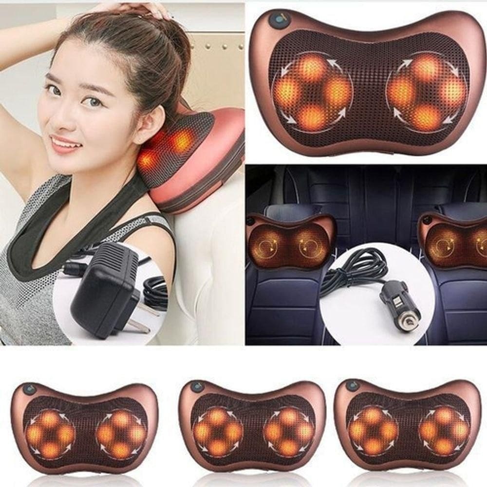 Almofada Massageadora Shiatsu Infravermelho Bivolt Premium