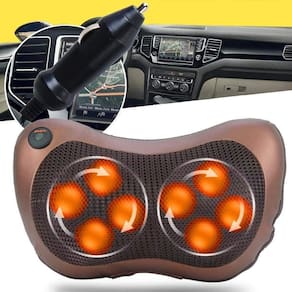 Almofada Encosto Massageador Shiatsu Portátil Para Carro Escritório