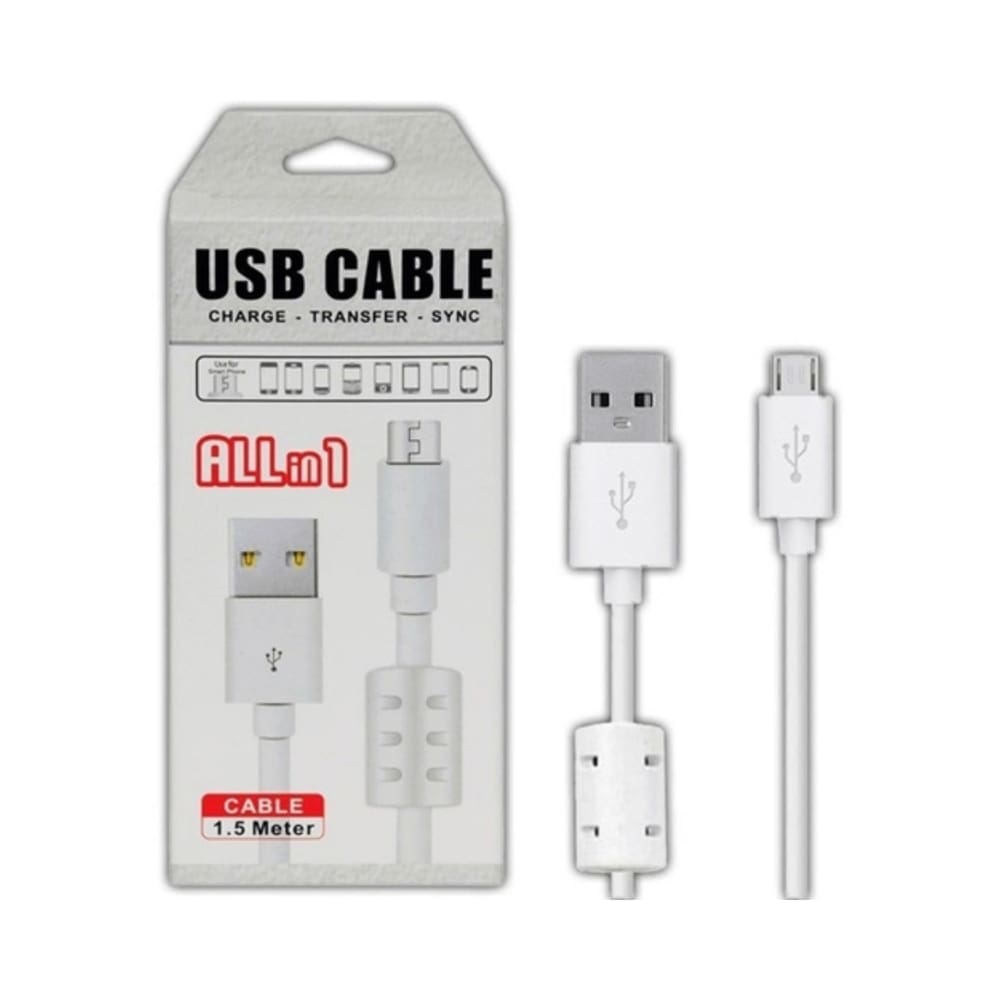 Cabo de Dados e Carregador Micro USB V8 - Tudo em Caixa