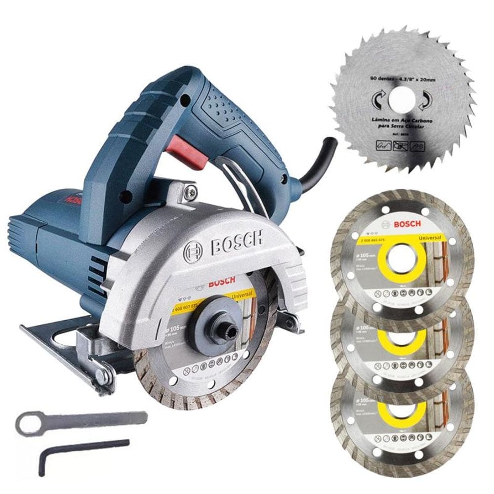 Serra mármore bosch 1500w 220v vem 4 discos