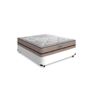 Cama Box Viúva + Colchão De Molas Ensacadas - Anjos - Classic Mola Ensacada - 128x188x55cm