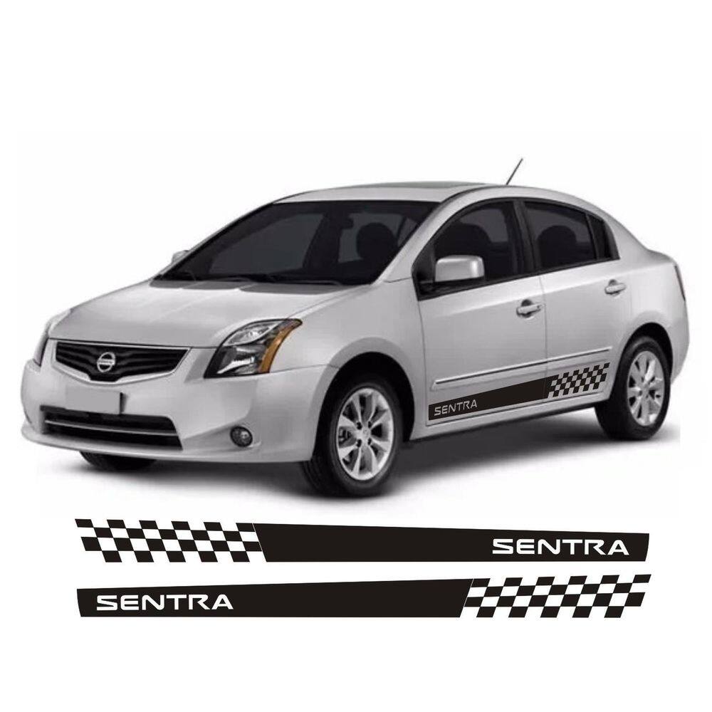 Adesivo lateral para sentra g1 faixa se1 colante nissan fita
