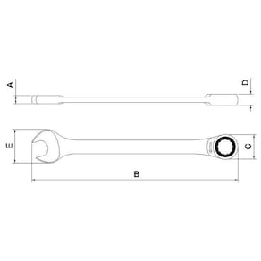 Chave combinada catraca 22 mm pro 652122 tramontina