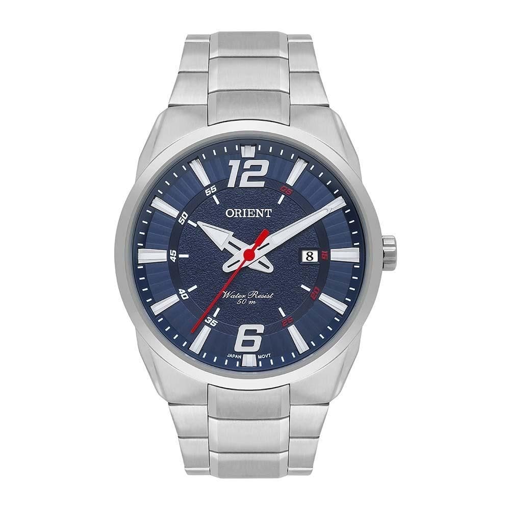 Relógio orient mbss1461 d2sx aço prata/cinza masculino 5atm