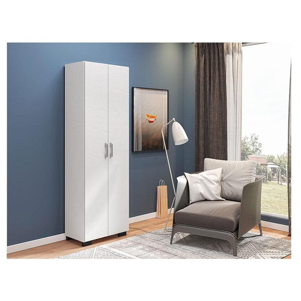 Livreiro Ambiente Office com Portas Grandes Branco Trama - Móveis Leão