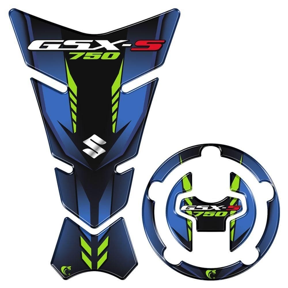 Adesivo Resinado Protetor De Tanque Motos Suzuki Gsx-s 750 Cor Verde