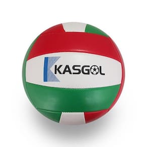 Bola de vôlei tamanho padrão kasgol - verde vermelho branco