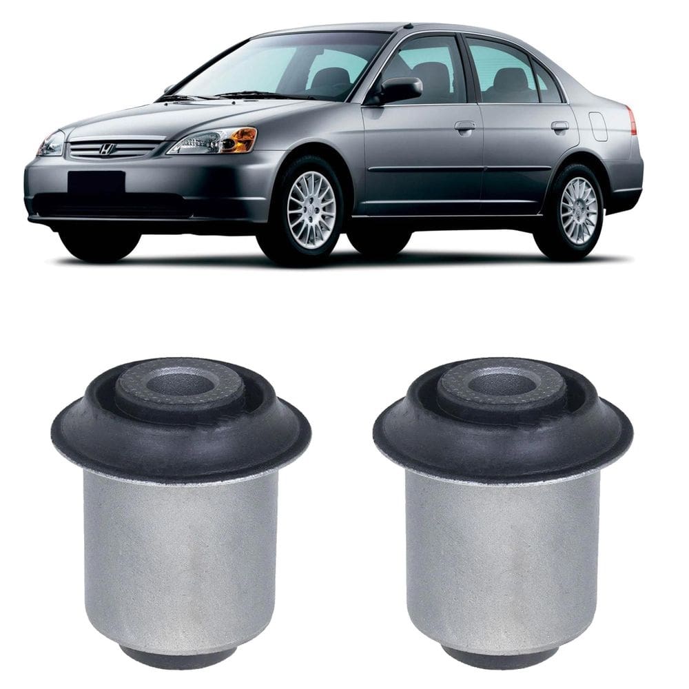 Kit 2 bucha menor leque dianteiro honda civic 2002 2003 2004