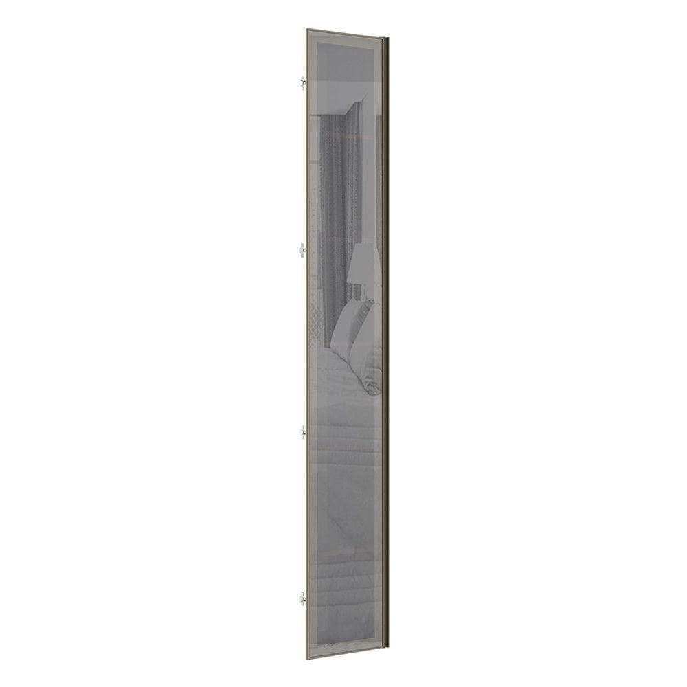Porta Para Roupeiro De Canto Reto Com E Inox Inox Prata