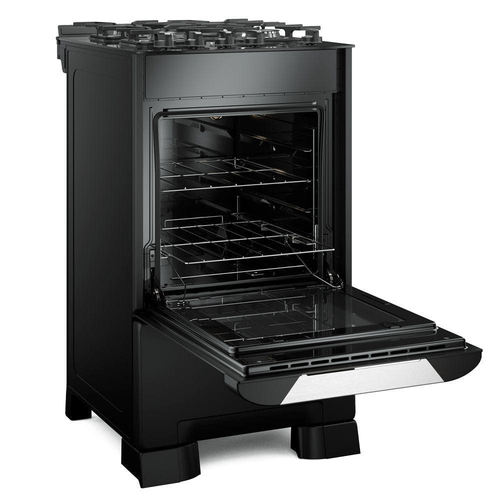 Fogão de Piso Mueller 4 Bocas Decorato Vetro Preto – Bivolt