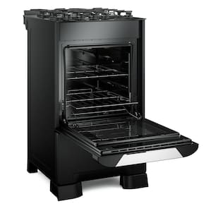Fogão de Piso Mueller 4 Bocas Decorato Vetro Preto – Bivolt