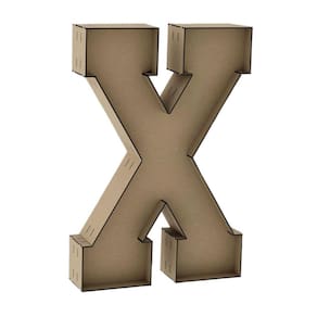 Letra caixa grande x mdf 100cm de altura decoração