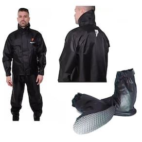 Capa de chuva pioneira nylon urban + par polainas tamanho m