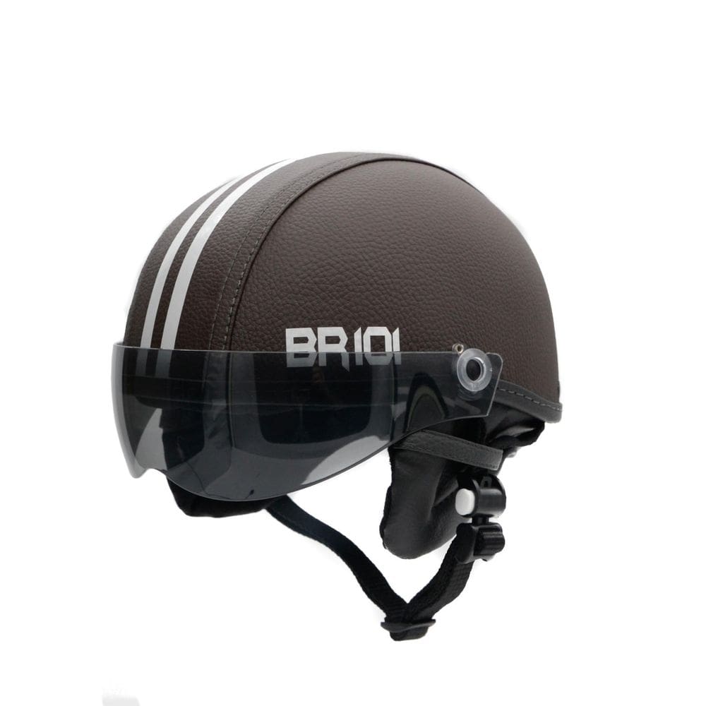 Capacete coquinho br 101 café fume g - scooter/bike