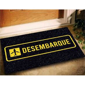 Tapete capacho decorativo desembarque 60x40 viagem casa lar