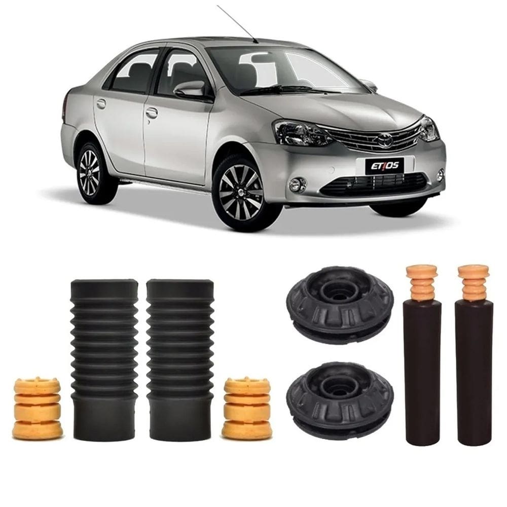 Kit batente dianteiro traseiro etios sedan 2012 2013 2014