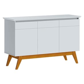 Aparador para Sala Buffet Classic 3 Portas Branco Acetinado - Imcal