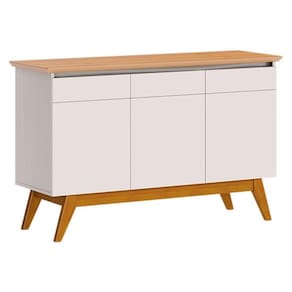 Aparador para Sala Buffet Classic 3 Portas com Gaveta Off White Nature - Imcal