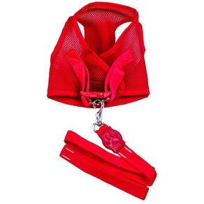 Coleira para cães colete aerado vermelho pp